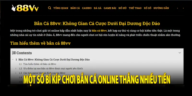 Một số bí kíp chơi bắn cá online thắng nhiều tiền